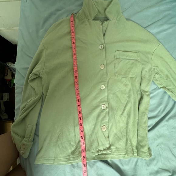 Green sleepwear button up - Picture 3 of 10